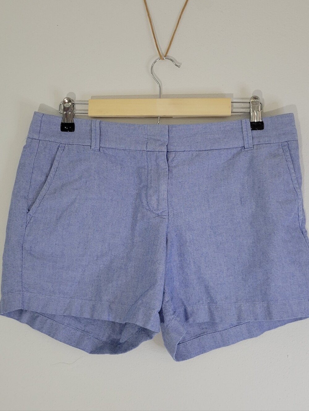 J. Crew Women Size 8 Light Blue Tailored Bermuda Shorts